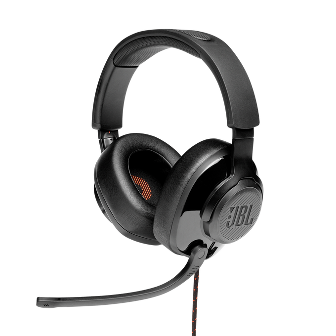 JBL Quantum 300 - Black - Hybrid wired over-ear PC gaming headset with flip-up mic - Hero image number null